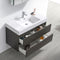 Fresca Valencia 40" Gray Oak Wall Hung Modern Bathroom Vanity with Medicine Cabinet FVN8342GO