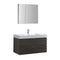 Fresca Valencia 40" Gray Oak Wall Hung Modern Bathroom Vanity w/ Medicine Cabinet FVN8342GO