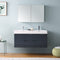 Fresca Valencia 48" Dark Slate Gray Wall Hung Double Sink Modern Bathroom Vanity with Medicine Cabinet FVN8348GG-D