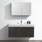 Fresca Valencia 48" Gray Oak Wall Hung Modern Bathroom Vanity with Medicine Cabinet FVN8348GO