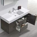 Fresca Valencia 48" Gray Oak Wall Hung Modern Bathroom Vanity with Medicine Cabinet FVN8348GO