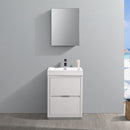 Fresca Valencia 24" Glossy White Free Standing Modern Bathroom Vanity with Medicine Cabinet FVN8424WH