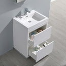 Fresca Valencia 24" Glossy White Free Standing Modern Bathroom Vanity with Medicine Cabinet FVN8424WH