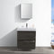 Fresca Valencia 30" Gray Oak Free Standing Modern Bathroom Vanity with Medicine Cabinet FVN8430GO