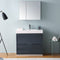 Fresca Valencia 36" Dark Slate Gray Free Standing Modern Bathroom Vanity with Medicine Cabinet FVN8436GG