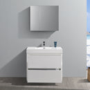 Fresca Valencia 36" Glossy White Free Standing Modern Bathroom Vanity with Medicine Cabinet FVN8436WH