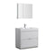 Fresca Valencia 36" Glossy White Free Standing Modern Bathroom Vanity w/ Medicine Cabinet FVN8436WH