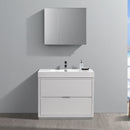 Fresca Valencia 40" Glossy White Free Standing Modern Bathroom Vanity with Medicine Cabinet FVN8442WH