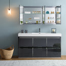 Fresca Valencia 60" Dark Slate Gray Free Standing Modern Bathroom Vanity with Medicine Cabinet FVN8460GG