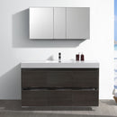 Fresca Valencia 60" Gray Oak Free Standing Modern Bathroom Vanity with Medicine Cabinet FVN8460GO