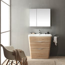 Fresca Milano 32" White Oak Modern Bathroom Vanity with Medicine Cabinet FVN8532WK