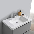 Fresca Tuscany 36" Glossy Gray Wall Hung Modern Bathroom Vanity with Medicine Cabinet FVN9036GRG