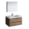 Fresca Tuscany 36" Rosewood Wall Hung Modern Bathroom Vanity w/ Medicine Cabinet FVN9036RW