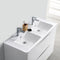 Fresca Tuscany 48" Glossy White Wall Hung Double Sink Modern Bathroom Vanity with Medicine Cabinet FVN9048WH-D