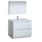 Fresca Tuscany 40" Glossy White Free Standing Modern Bathroom Vanity w/ Medicine Cabinet FVN9140WH