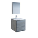 Fresca Catania 24" Ocean Gray Wall Hung Modern Bathroom Vanity w/ Medicine Cabinet FVN9224OG