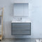 Fresca Catania 36" Ocean Gray Wall Hung Modern Bathroom Vanity with Medicine Cabinet FVN9236OG