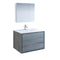 Fresca Catania 36" Ocean Gray Wall Hung Modern Bathroom Vanity w/ Medicine Cabinet FVN9236OG