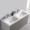 Fresca Catania 48" Glossy Ash Gray Wall Hung Double Sink Modern Bathroom Vanity with Medicine Cabinet FVN9248HA-D