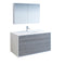 Fresca Catania 48" Glossy Ash Gray Wall Hung Modern Bathroom Vanity w/ Medicine Cabinet FVN9248HA