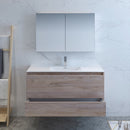 Fresca Catania 48" Rustic Natural Wood Wall Hung Modern Bathroom Vanity with Medicine Cabinet FVN9248RNW