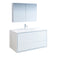 Fresca Catania 48" Glossy White Wall Hung Modern Bathroom Vanity w/ Medicine Cabinet FVN9248WH