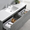 Fresca Catania 60" Ocean Gray Wall Hung Single Sink Modern Bathroom Vanity with Medicine Cabinet FVN9260OG-S