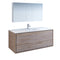 Fresca Catania 60" Rustic Natural Wood Wall Hung Single Sink Modern Bathroom Vanity w/ Medicine Cabinet FVN9260RNW-S