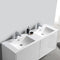 Fresca Catania 60" Glossy White Wall Hung Double Sink Modern Bathroom Vanity with Medicine Cabinet FVN9260WH-D