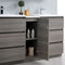 Fresca Lazzaro 60" Gray Wood Free Standing Double Sink Modern Bathroom Vanity with Medicine Cabinet FVN93-241224MGO-D