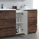 Fresca Lazzaro 60" Rosewood Free Standing Double Sink Modern Bathroom Vanity with Medicine Cabinet FVN93-241224RW-D