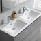 Fresca Lazzaro 48" Gray Free Standing Double Sink Modern Bathroom Vanity with Medicine Cabinet FVN93-2424GR-D