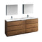 Fresca Lazzaro 84" Rosewood Free Standing Double Sink Modern Bathroom Vanity w/ Medicine Cabinet FVN93-361236RW-D