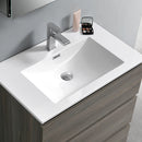 Fresca Lazzaro 30" Gray Wood Free Standing Modern Bathroom Vanity with Medicine Cabinet FVN9330MGO