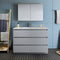 Fresca Lazzaro 48" Gray Free Standing Modern Bathroom Vanity with Medicine Cabinet FVN9348GR