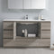 Fresca Lazzaro 60" Gray Wood Free Standing Single Sink Modern Bathroom Vanity with Medicine Cabinet FVN9360MGO-S