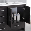 Fresca Imperia 36" Dark Gray Oak Free Standing Modern Bathroom Vanity with Medicine Cabinet- Left Version FVN9436DGO-L