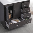 Fresca Imperia 36" Dark Gray Oak Free Standing Modern Bathroom Vanity with Medicine Cabinet - Right Version FVN9436DGO-R