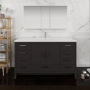 Fresca Imperia 60" Dark Gray Oak Free Standing Single Sink Modern Bathroom Vanity with Medicine Cabinet FVN9460DGO-S