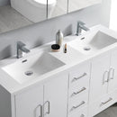 Fresca Imperia 60" Glossy White Free Standing Double Sink Modern Bathroom Vanity with Medicine Cabinet FVN9460WH-D