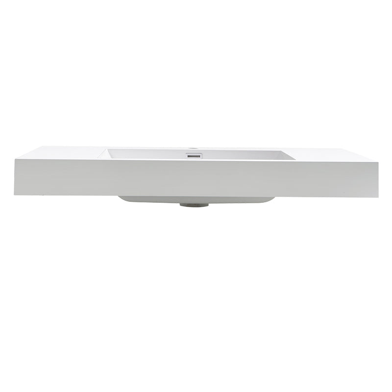 Fresca Mezzo 40" White Integrated Sink with Countertop FVS8010WH