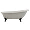 Cambridge Plumbing Acrylic Slipper Bathtub 67"x28", 7" Deck Mount Drillings BRZ Feet