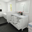 Modern Fittings Caroline Avenue 60" Double Bath Vanity with Calacatta Quartz Top and Square Sinks