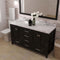 Modern Fittings Caroline Avenue 60" Double Bath Vanity with Cultured Marble Quartz Top and Round Sinks Faucets