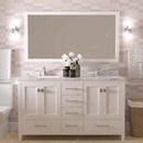 Modern Fittings Caroline Avenue 60" Double Bath Vanity with Cultured Marble Quartz Top and Round Sinks