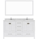 Modern Fittings Caroline Avenue 60" Double Bath Vanity with Cultured Marble Quartz Top and Square Sinks