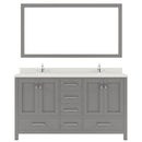 Modern Fittings Caroline Avenue 60" Double Bath Vanity with Quartz Top and Round Sinks