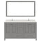 Modern Fittings Caroline Avenue 60" Double Bath Vanity with Quartz Top and Round Sinks Faucets