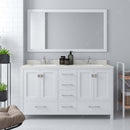 Modern Fittings Caroline Avenue 60" Double Bath Vanity with Quartz Top and Round Sinks