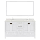 Modern Fittings Caroline Avenue 60" Double Bath Vanity with Quartz Top and Round Sinks